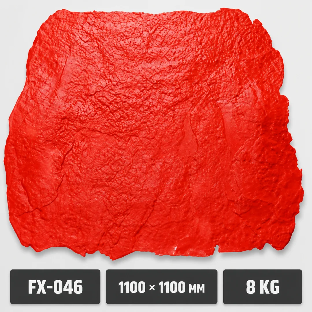 FX-46 Seamless Concrete Texture Mat 1100×1100mm | Reusable Rough Stone Stamping Skin