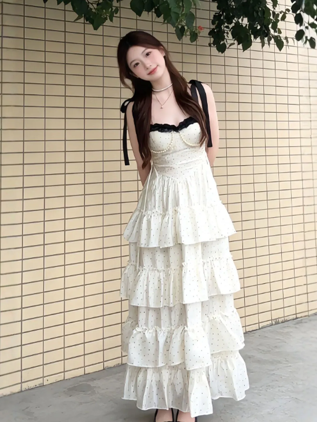 Gentle Korean Style Baked Waist Fairy Halter Dress Unique Beautiful Summer City Commute Casual Travel A-Line Skirt Dress