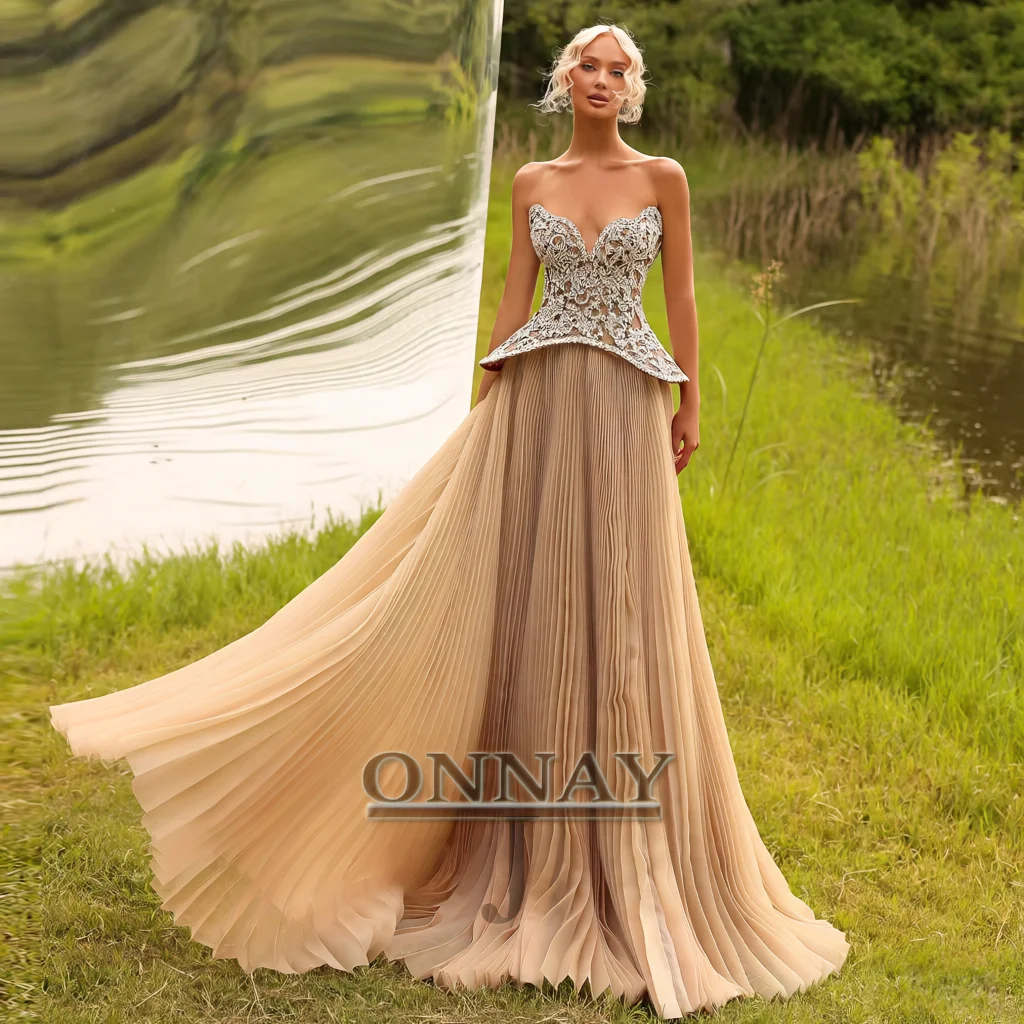 Customized Charm Aline Sweetheart Evening Dresses Maxi Gown for Women Crystals Dubai Saudi Robes De Soiree Bespoke Gown Plus image 6