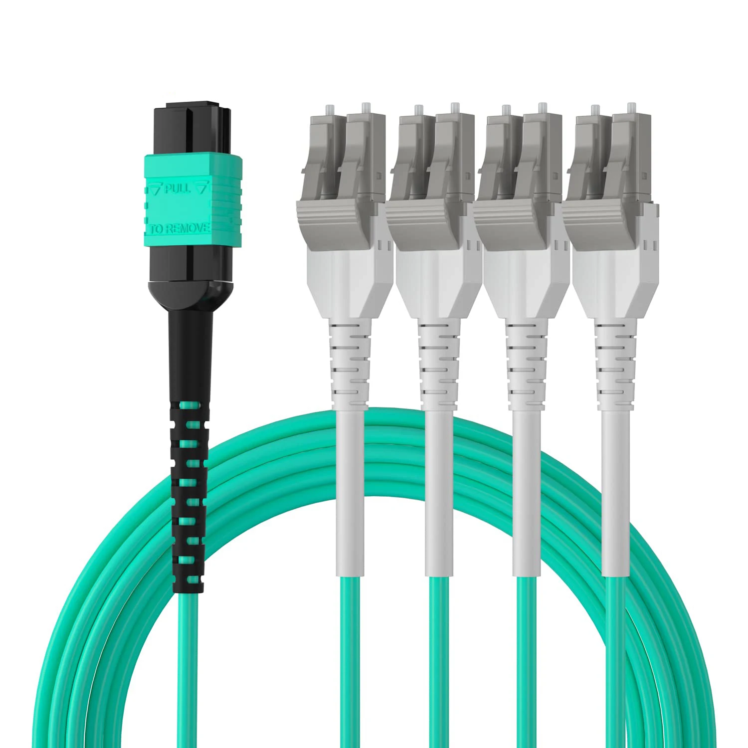OM4 MPO to LC 8 스트랜드 8 코어 12 코어 유니부트 LC 멀티모드 팬아웃 MTP MPO 광섬유 패치 코드 케이블 QSFP 트랜시버용