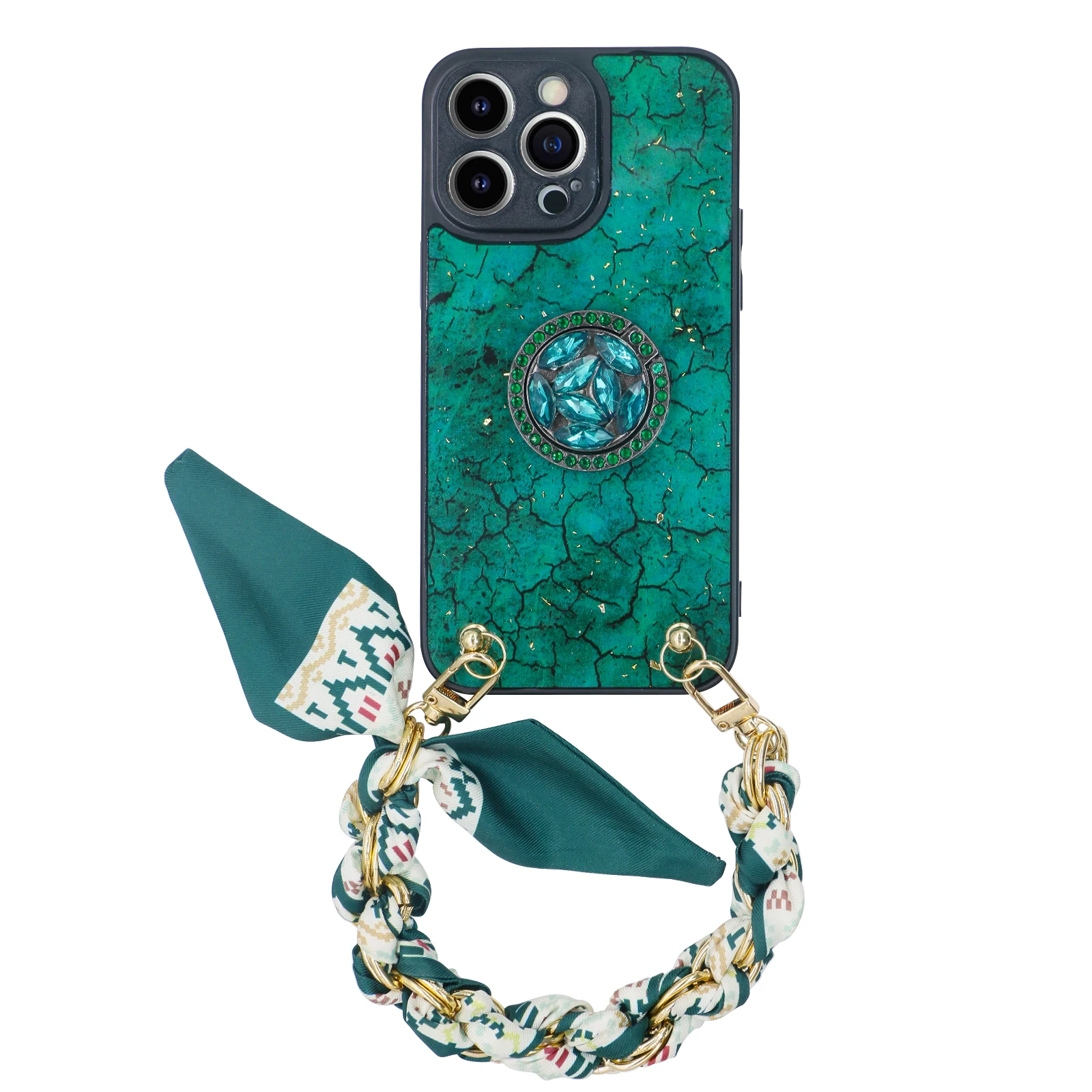 Designed for iPhone 14 Pro Max Case, Green Marble Pattern Silicone Shockproof iPhone 14 Pro Max Phone Case with [Soft Anti-Scrat