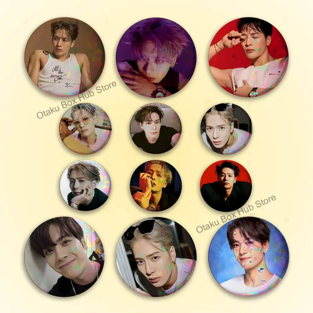 J-Jackson Wang Badge on Backpack Clothes decoration Tinplate Round Brooch Funny Custom Gifts for Friend