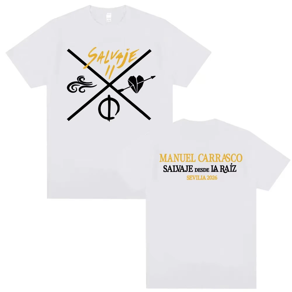 Manuel Carrasco Salvaje Desde Ia Raiz Sevilla 2026 T-shirt Fashion Hip Hop Punk T-Shirts for Men and Women