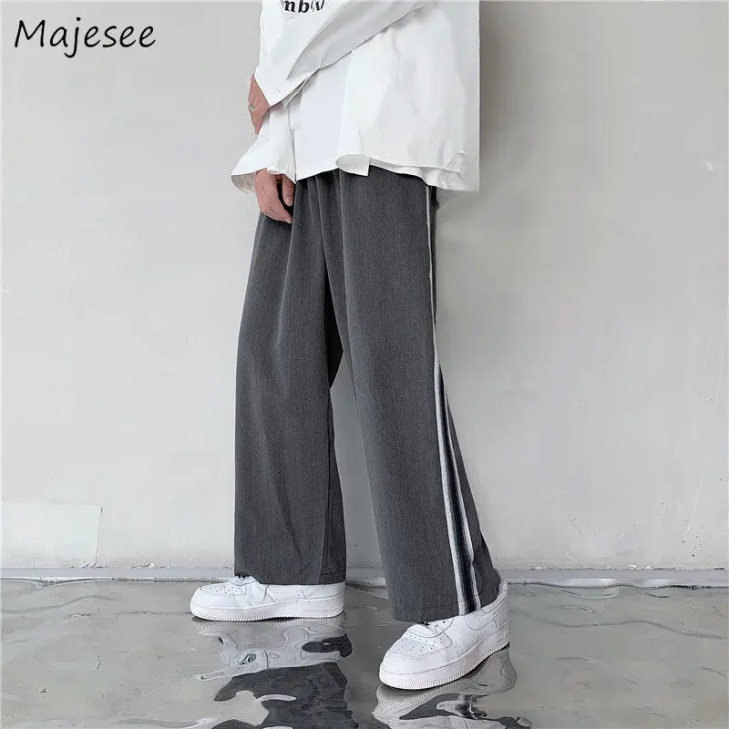 Pants Men Retro Pantalones Japanese Stylish All-match Fashion Trousers Handsome Streetwear Baggy Teens Dynamic Popular Casual BF