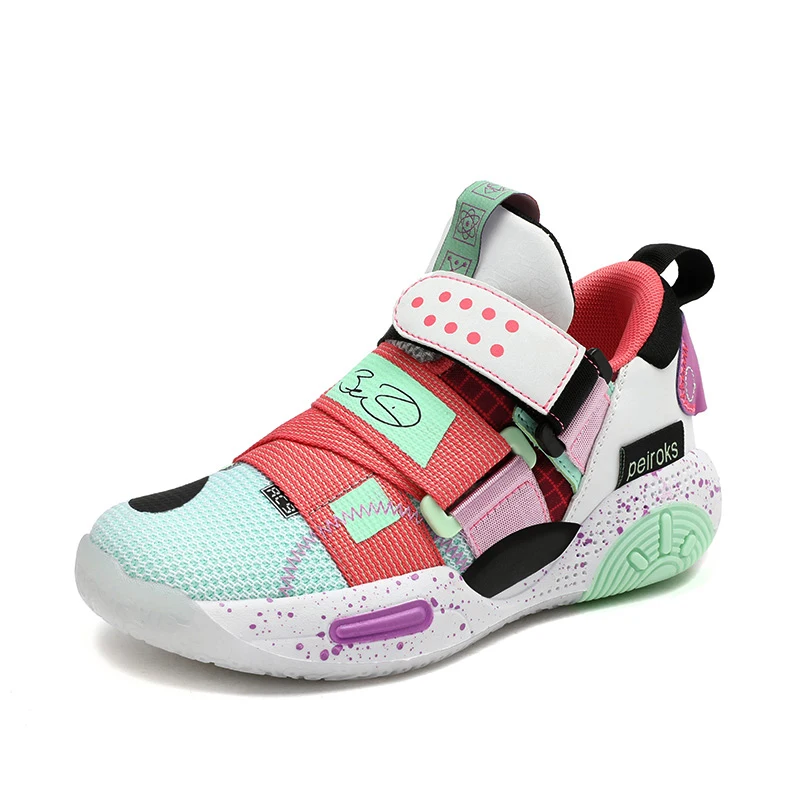 HJSUNFORYOU 2024 Kids Basketball Shoes Black 5