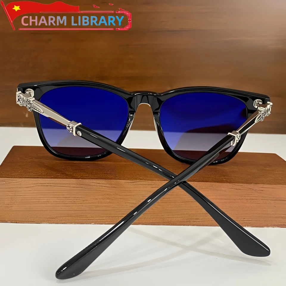 جديد المرأة النظارات الشمسية خلات مربع الموضة الفاخرة في الهواء الطلق الترفيه عطلة UV400 العلامة التجارية تصميم الرجال نظارات شمسية عالية الجودة