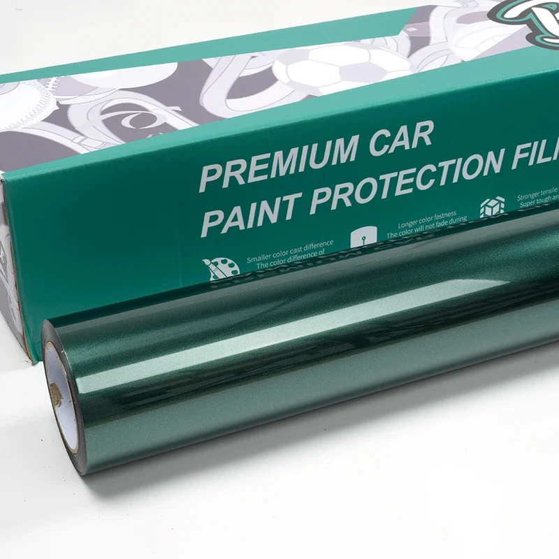 Car Sticker Wrapping PET Verdant Green Metallic Dark Purple Cast Vinyl Wrap