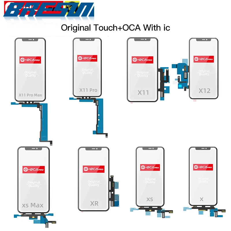 G+OCA Pro Original touch OCA /with IC screen repair replacement for iPhone X/Xs/XsMax/XR/11/11Pro/11ProMax/12series outer glass