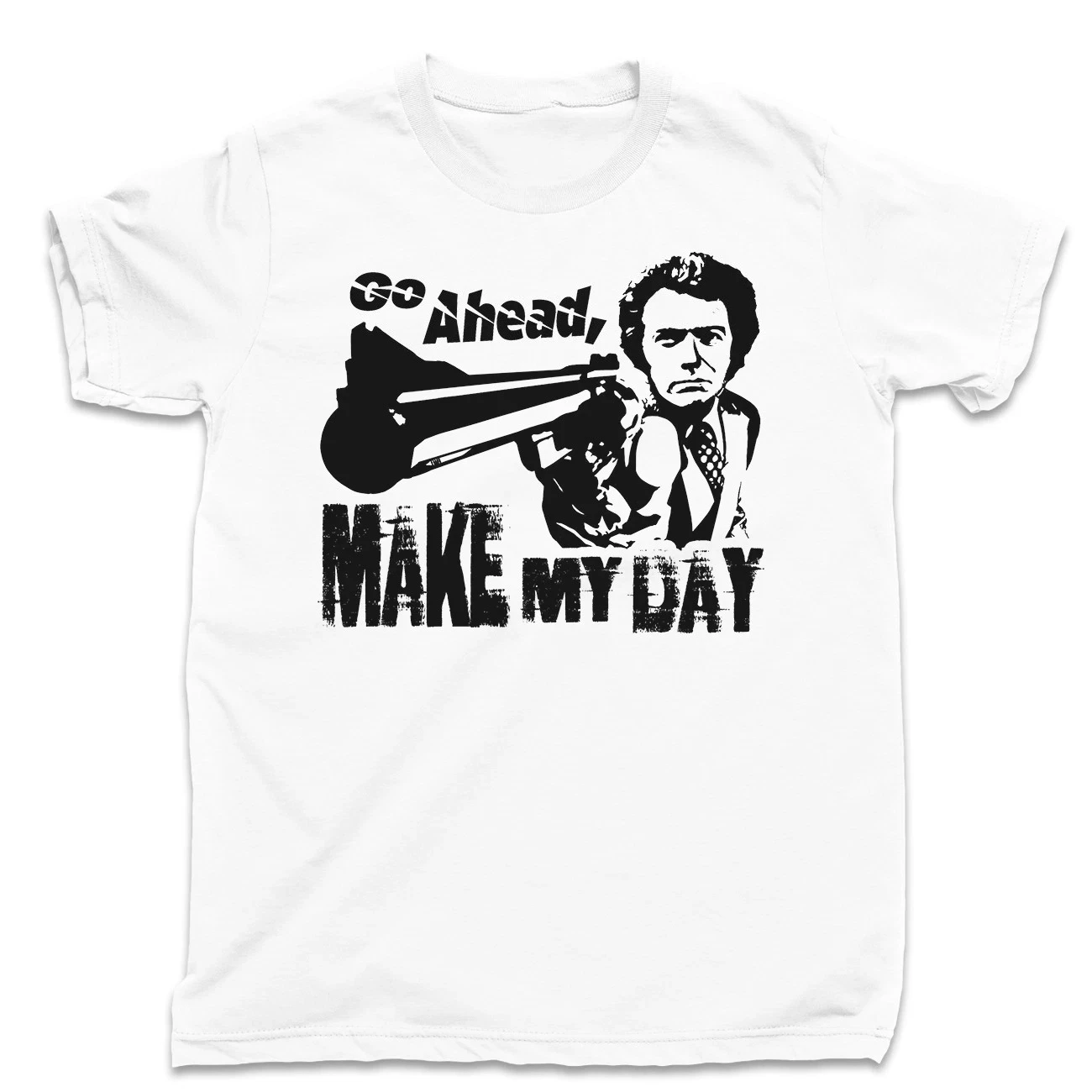 MAKE MY DAY T Shirt Dirty Harry Clint Eastwood Movie Tee DVD Blu Ray Collection Men's T-Shirt Short Sleeve for All-Season