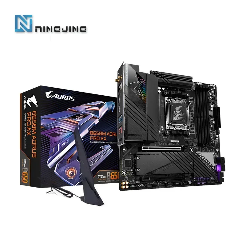 

GIGABYTE B650M AORUS PRO AX Новая материнская плата Micro-ATX AMD B650 DDR5 Wi-Fi 6E с разъемом AM5