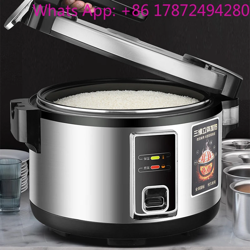 20L/25L Large Capacity Commercial Rice Cooker & Warmer with Nonstick Inner Pot, Switch Press 2200W/2800W