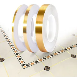 50Meter Ceramic Floor Wall Seam Sealant Tape Floor Seam Sticker Decor Gold Self Adhesive Wall Tile Floor Tape Sticker Home Decor