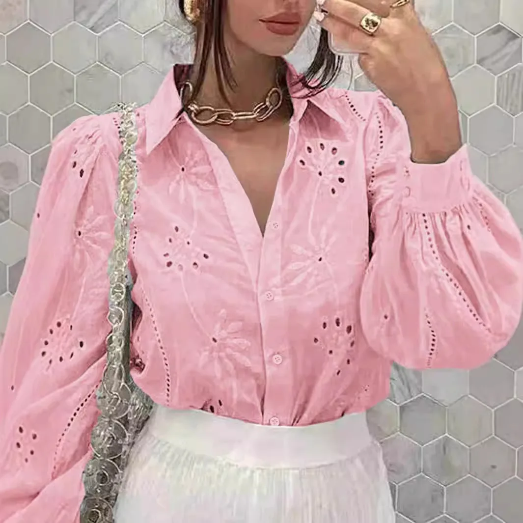 White Long Sleeve Buttons Shirt Women 2024 Autumn Casual Tops Blouse Shirts Top Femme Black Shirt Camisas De Mujer Elegantes