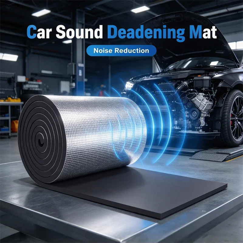 Car mounted soundproof cotton self-adhesive engine door waterproof and high-temperature resistant insulation material