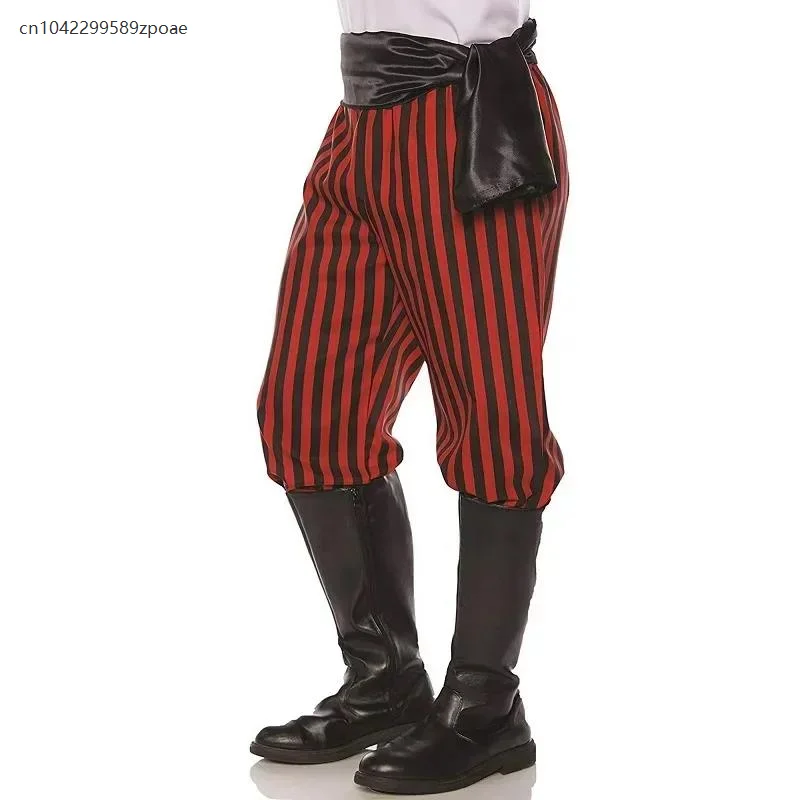 

Medieval Renaissance Gothic Striped Viking Loose Bandage Skinny Gaiters Clown Pirate Knight Cosplay Costume Casual Jogging Pants