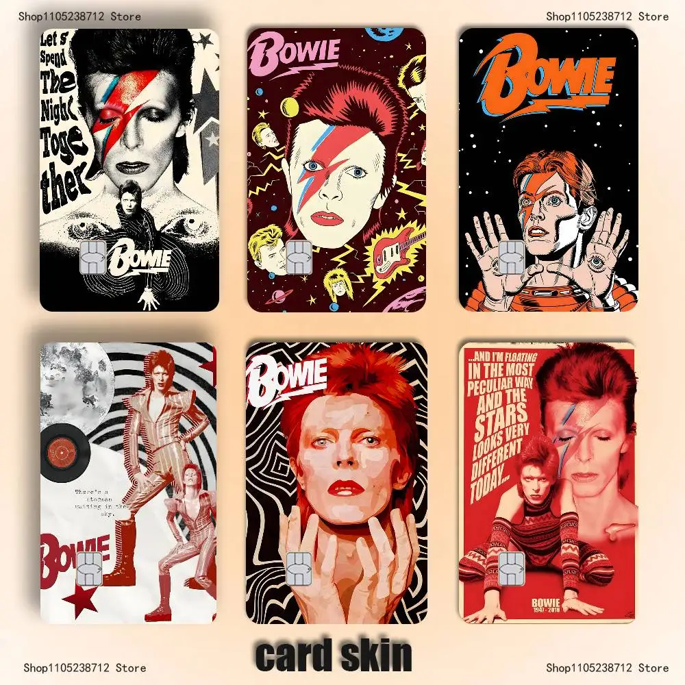 

Singer D-David B-Bowies Credit Card Skin Stickers For Bank Card Bus Metro Card Sticker Waterproof Women Gift