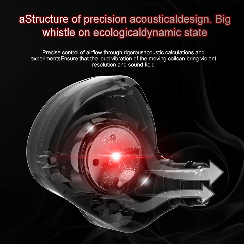 QKZ AK6 3.5mm in-ear sports headphones with mic and line control, featuring deep bass.