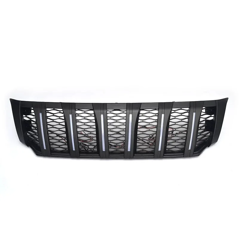 Racing Grills For Nissan Navara Np300 2015-2019 Mid-grid Front Face Grids With Led Light Grids Decorative Parts