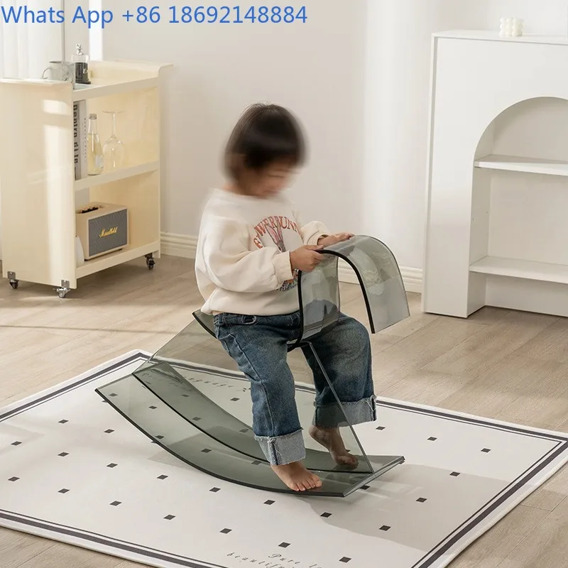Creative Rocking Chair Rocking Horse Cute Simple Home Living Room Toy Transparent Plastic Low Stool