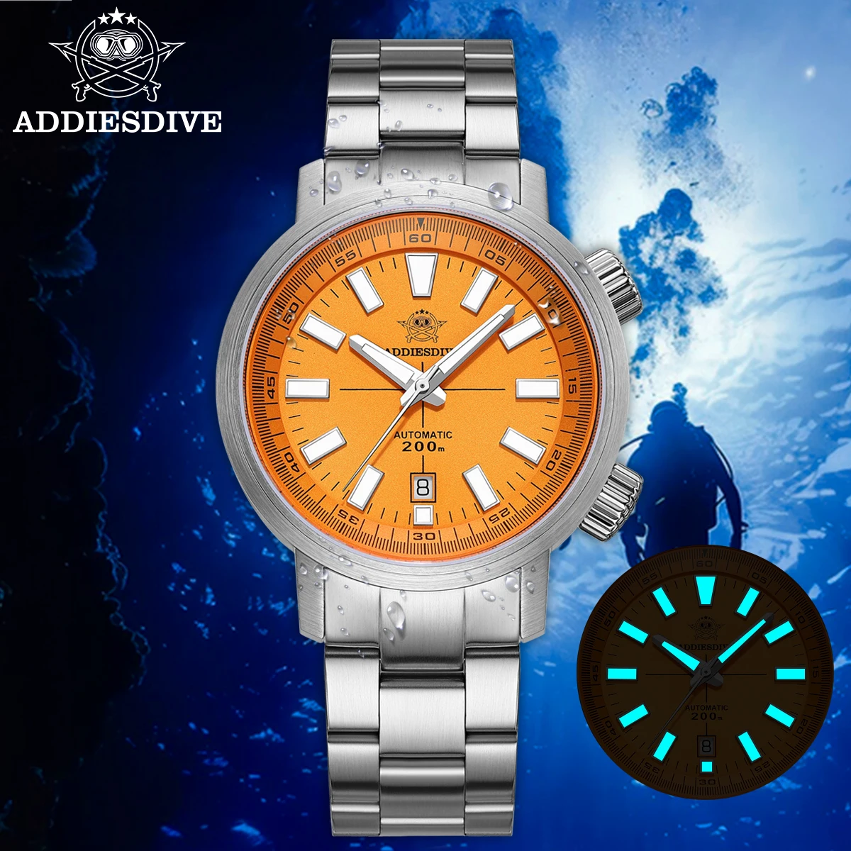 

ADDIESDIVE 2025 New Men Automatic Watch Luxury Sapphire Diver Watch 200m Diving BGW9 Luminous 42mm Wristwatch for Men
