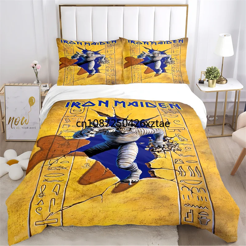 

Band I-Iron M-Maidens Poster Duvet Cover Sets Printed Bedding Set Double Queen King Size 2/3pcs,Bettbezug