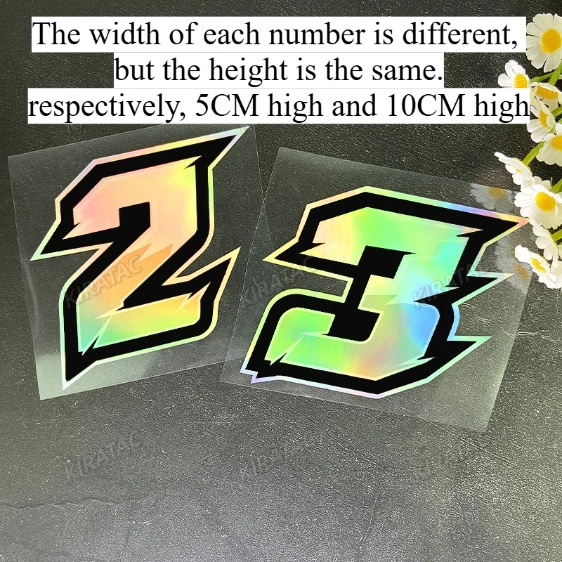 1PC Arabic Numerals Motorcycle Sticker Waterproof Vinyl Decal for Motorbike Fuel Tank Fender Fairing ScooterHelmetBikeDecoration