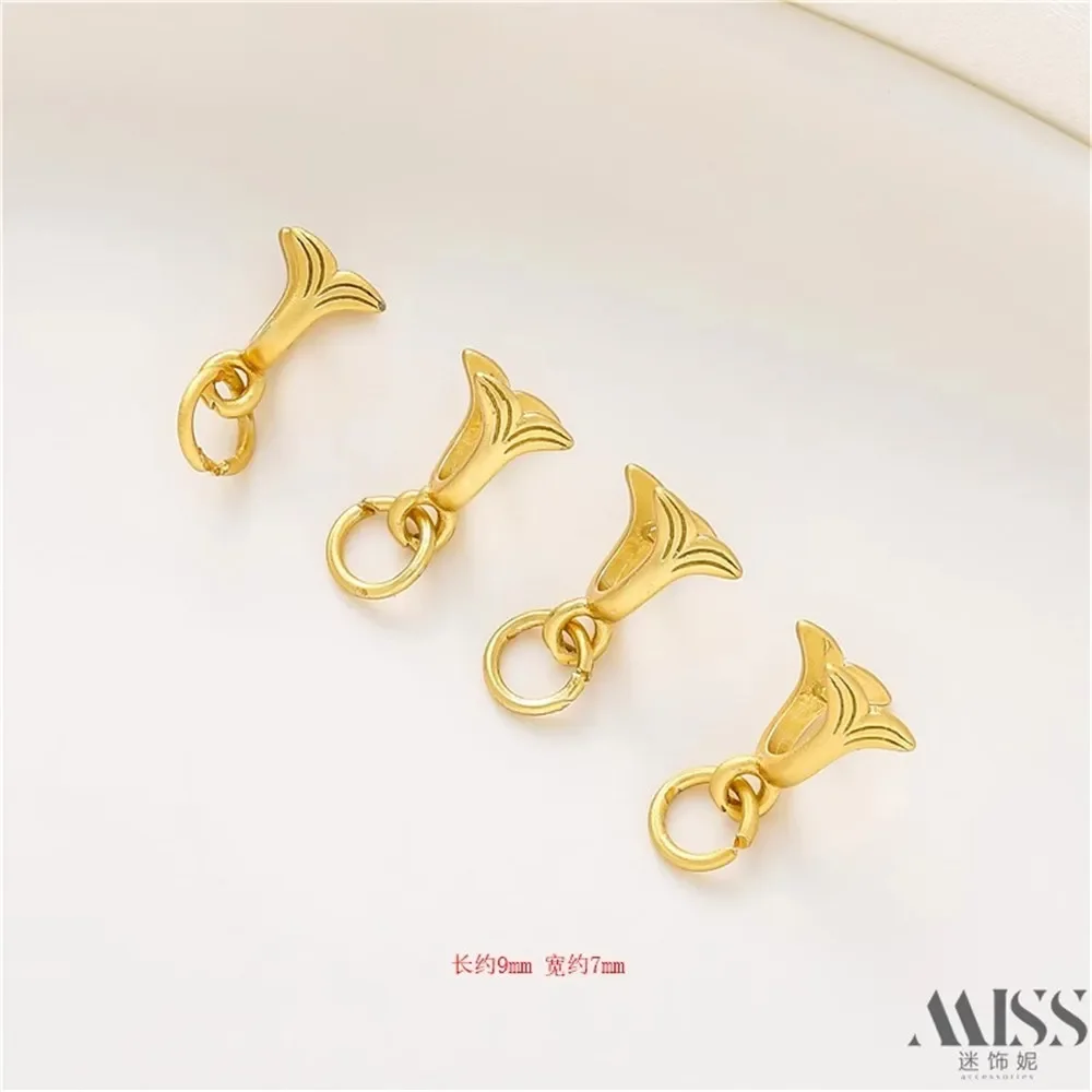 Ancient Gold Matte Goldfish Tail Clip Buckle Claw Buckle DIY Accessories Handmade Clip Pearl Gemstone Pendant Hanging Jewelry
