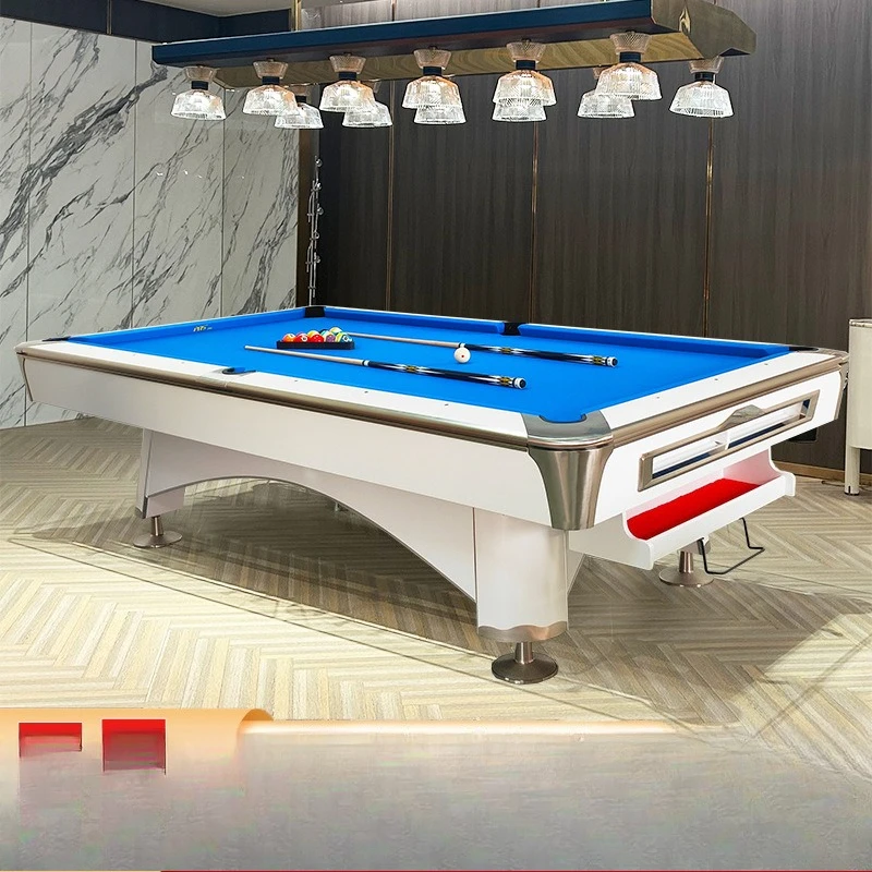 Marble pool table standard adult American billiards table 6th generation commercial automatic return table 2 in 1
