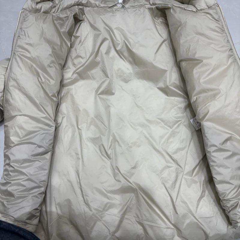 Schinteon jaqueta feminina de pato branco com capuz casual solto argyle quente outono inverno alta qualidade outwear 2025 novo casaco