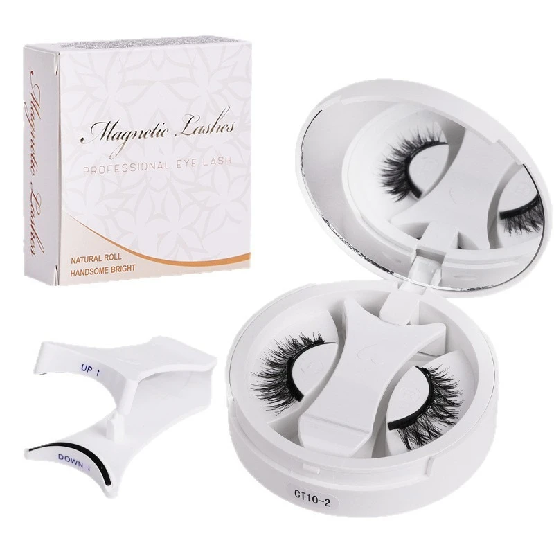 Kit de pestañas magnéticas 3D, juego de pestañas postizas magnéticas naturales reutilizables, rizador Natural, pestañas postizas con pinzas magnéticas