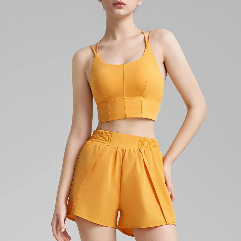 

Xlwsbcr Yoga Suit 2 Piece Women's Tracksuit Athletic Wear Fitness Suit Gym Workout Push Up Clothes Sports Bra Yoga shorts Suit