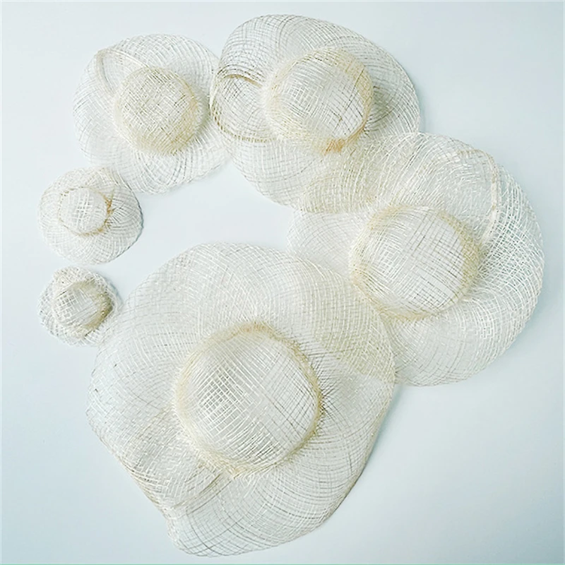 Mini New Handmade Woven Raffia Hat Abaca Gauze Hat Straw Hat Sun Hat Woven Vhildren's Toy Pretend Decoration Summer