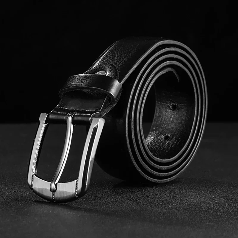 

Designer Belt Male Leather Young Man Pin Buckle Pu Leather Belt Men's Trendy Business Belt Black Factory Direct