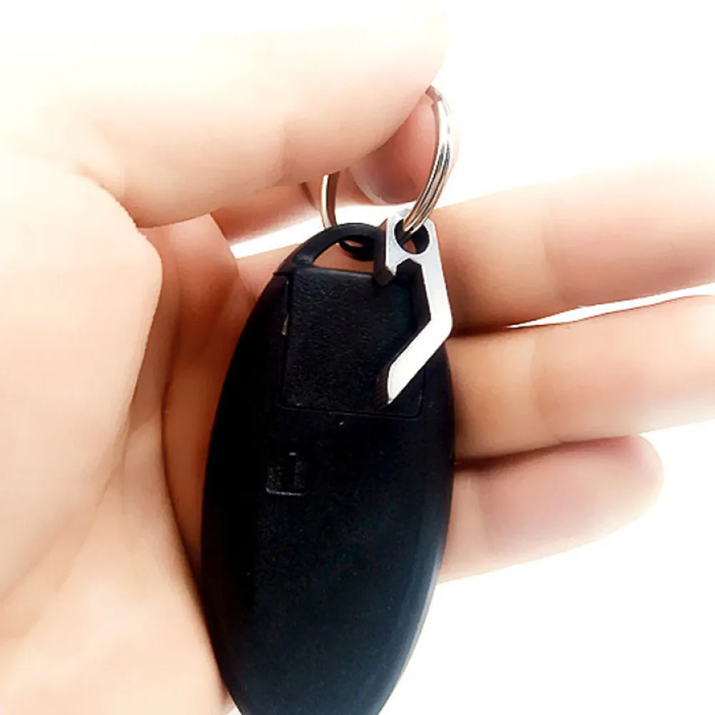 

2Pcs Mini Stainless Steel Bottle Opener Key Chain Hexagon Shape Lightweight Portable Beer Can Opener for Outdoor Use