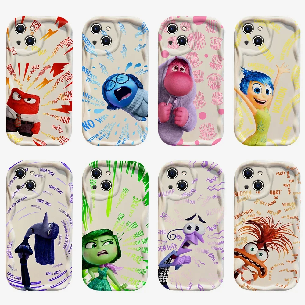 Inside Out 2 Disneys 3D Wave Case For OPPO A98 A94 A93 A92 A79 A78 A76 A60 A58 A57 A55 A38 A33 A17 A16 A15 2020 4G 5G Cover