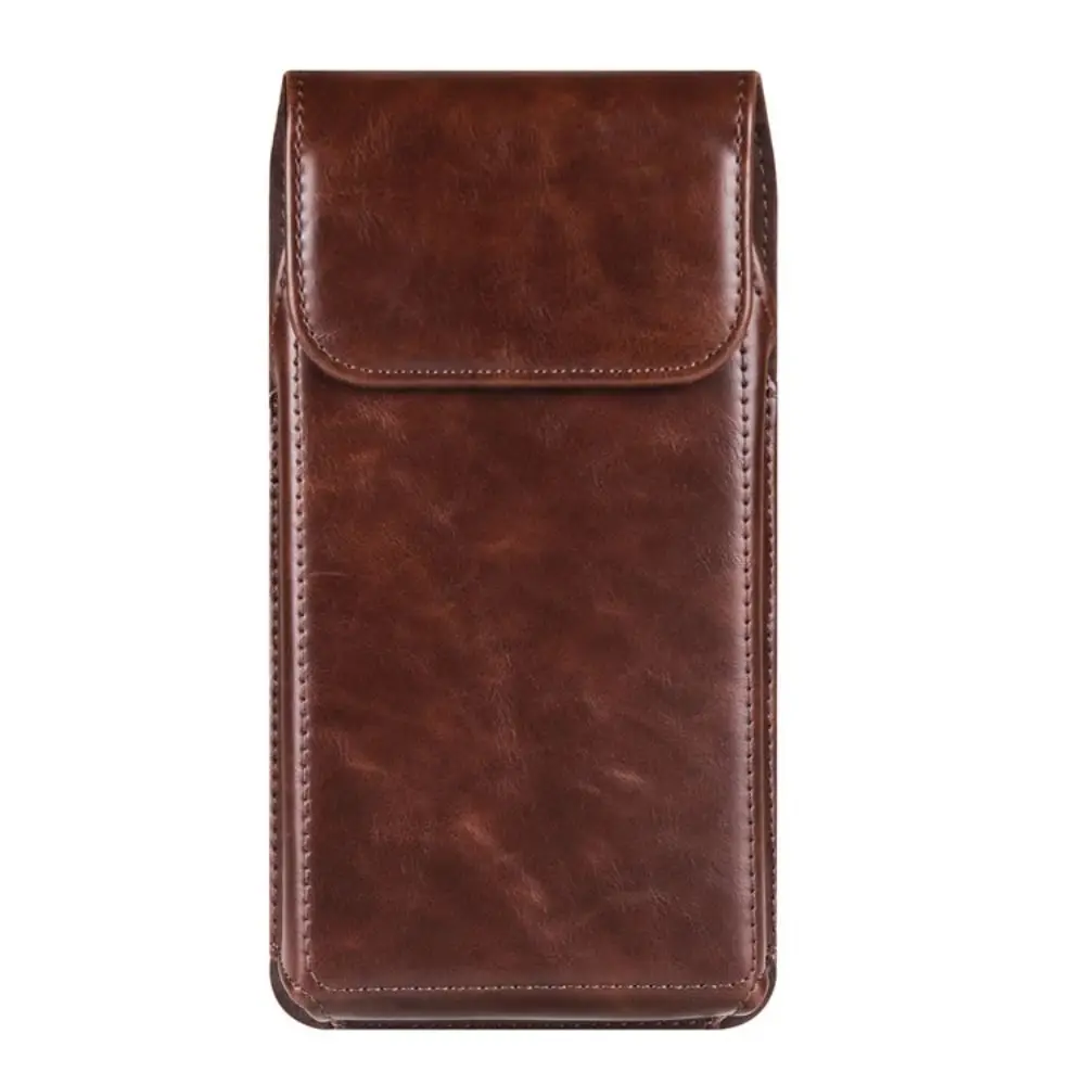

Belt Clip Sleeve Cell Phone Holder Magnetic Buckle PU Leather Mobile Phone Pouch Bag Retro Portable Protective Waist Bag