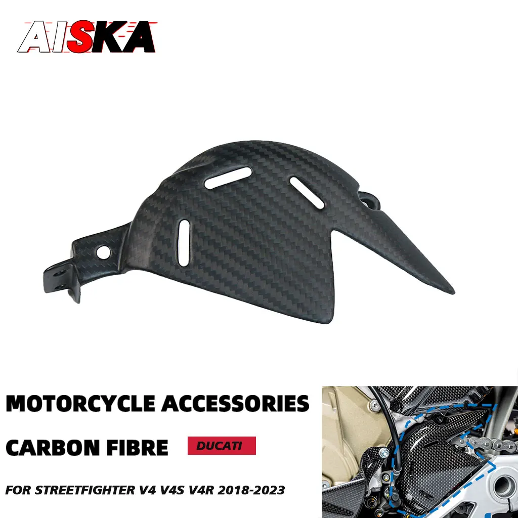 

Motorcycle Full Carbon Fiber Engine Sprocket Cover Chain Guard Fairings For DUCATI Streetfighter V4 V4S Panigale V4R 2018 - 2023