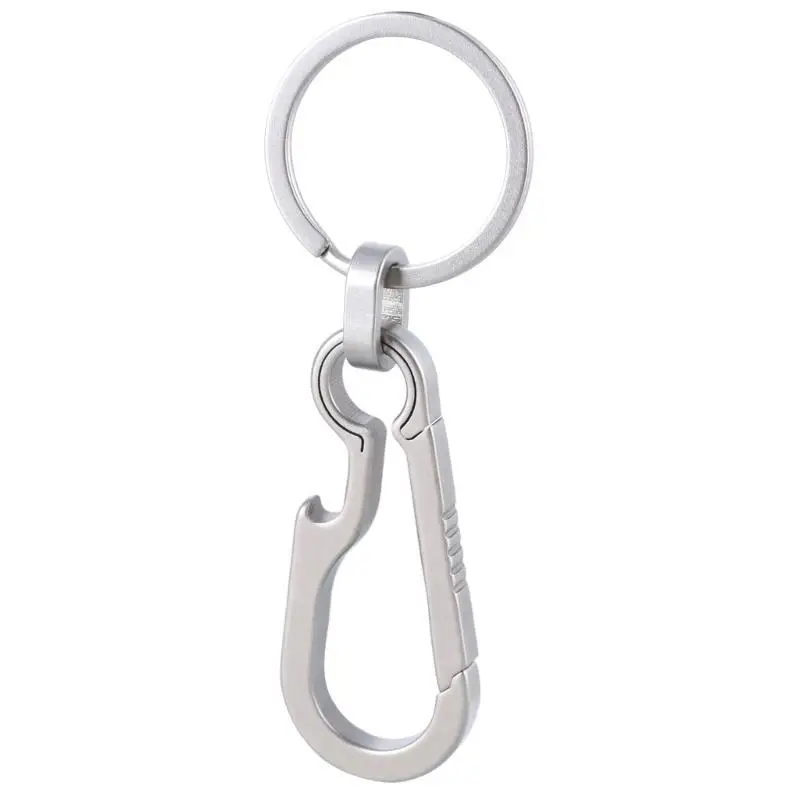 Titaniums Carabiner Keychains Keyring AntiLost Quick Releases Key Rings Bottles Opener Carabiner Clip Tool for Women Men