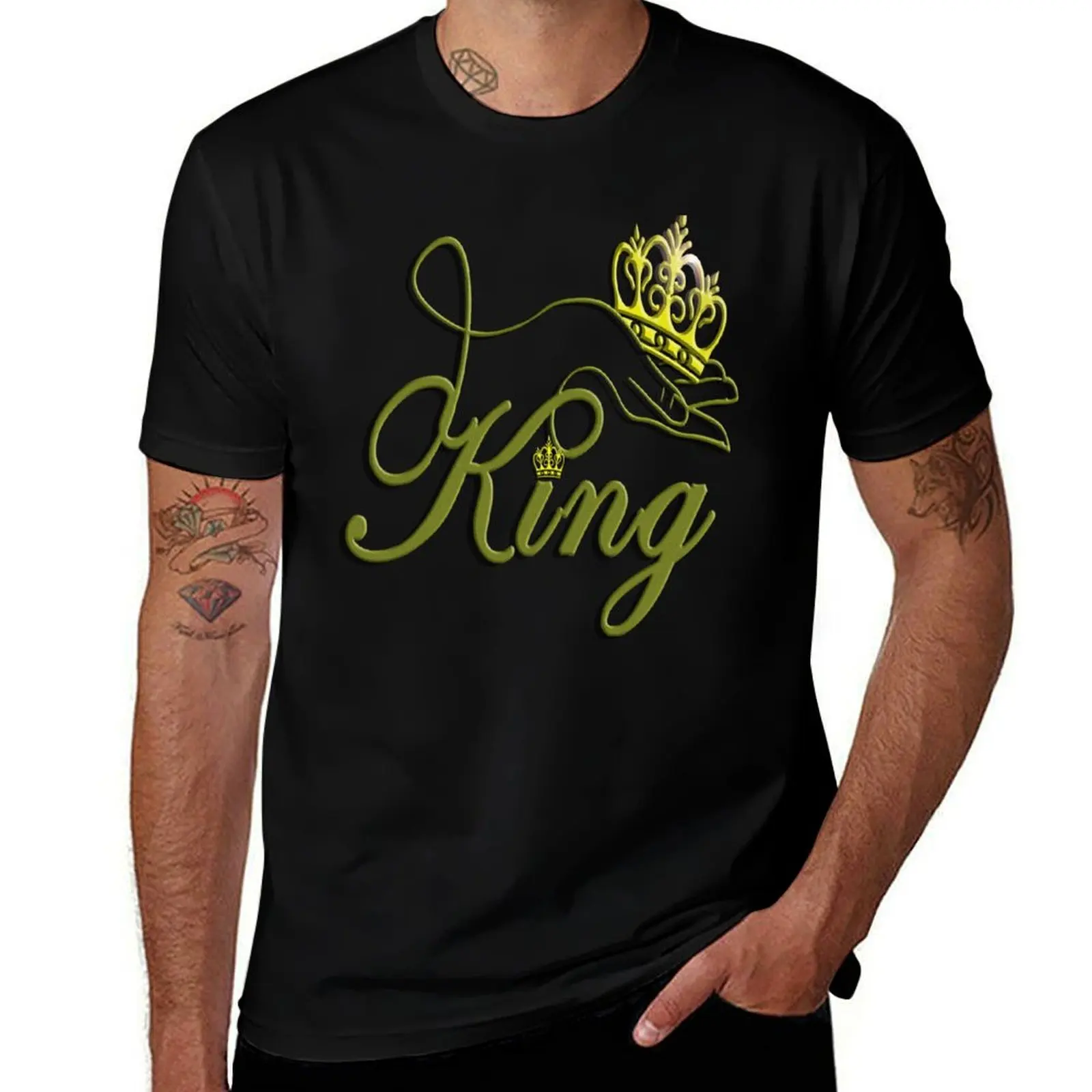 

King crown T-Shirt cotton t shirts man 100% t shirts for man pack white T-Shirt