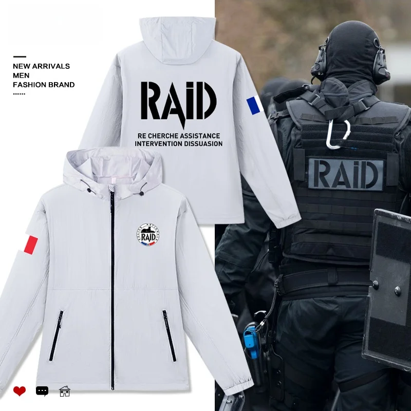 

Bla Panther Raid Special Forces Emblem Printed Ultra-Thin Skin-Close Sun Protection Military Sle Tactical Faion Outerwear