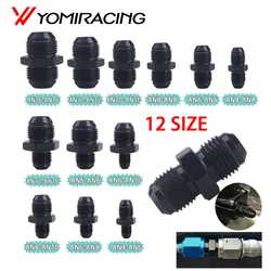 AN4 AN6 AN8 AN10 Aluminum Male Flare Union Nitrous Oil Fuel Hose End Adapter Fitting Straight AN Male To AN Male Coupler