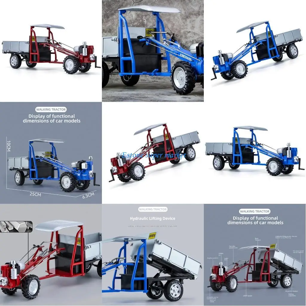 

090B Высококачественная металлическая игрушка-трактор в масштабе 1/16 с движущимися частями идеально подходит для интерактивных