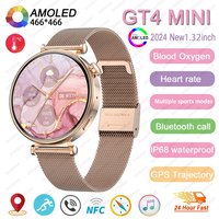 2024 New For Huawei GT4 Mini Smart Watch Women 466*466 AMOLED HD Screen NFC IP68 Waterproof Heart Rate Blood Sugar Smartwatch