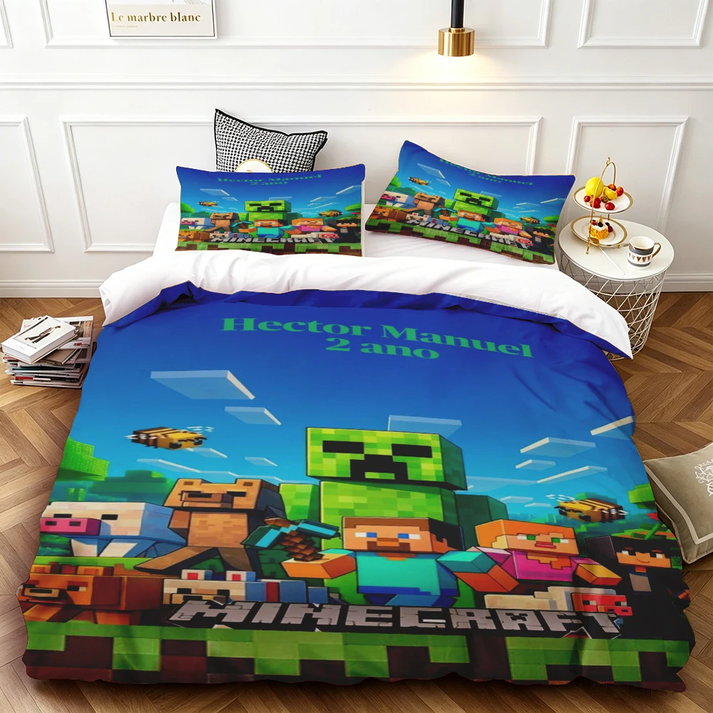Anime Merchandise Demon Slayer - Set Penutup Selimut Minecraft Set Sprei