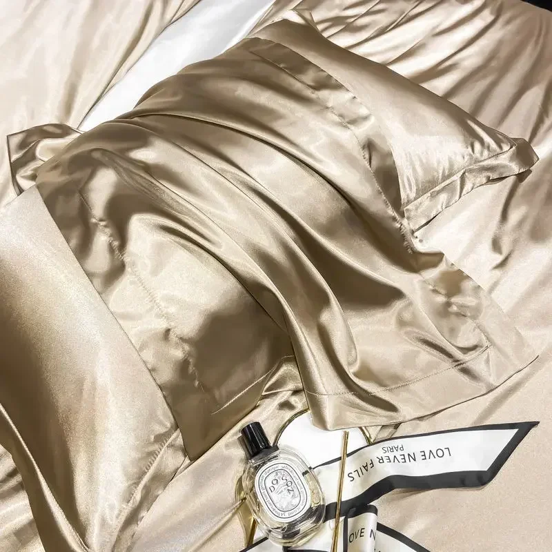 

Solid Color Double-sided Satin Pillowcase Hair Care Silk Satin Pillowcase Household Single Double Pillowcase