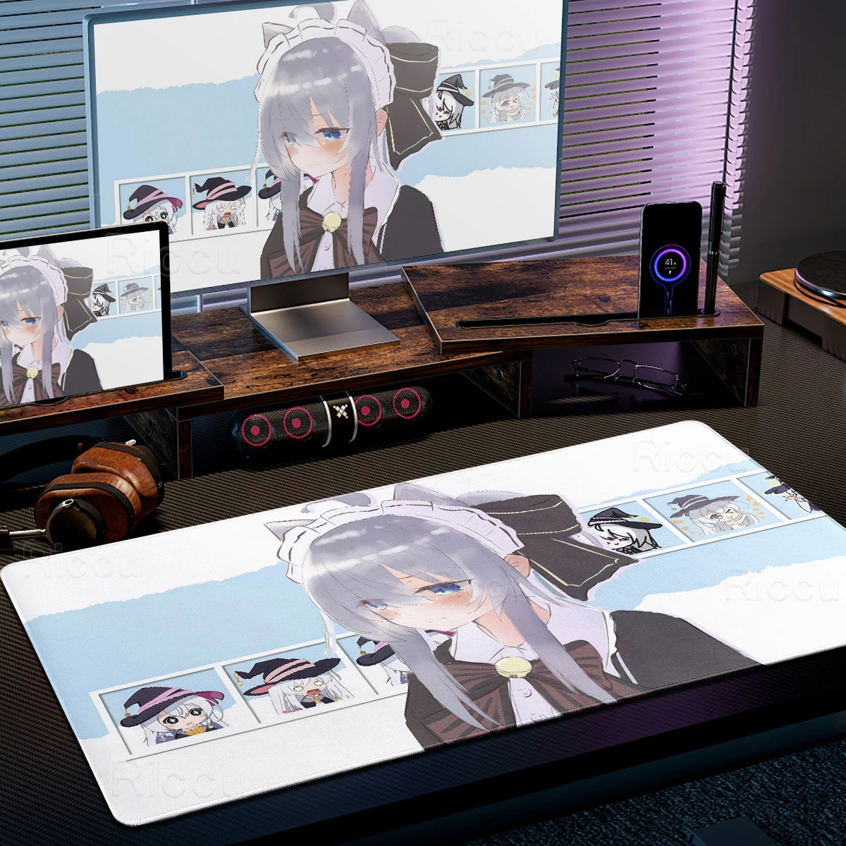 HD XXL Wandering Witch Elaina Gaming Style Mouse Pads Aesthetics Anti-Slip Rubber Computer Keyboard Lock-Edge Mats Free Shipping