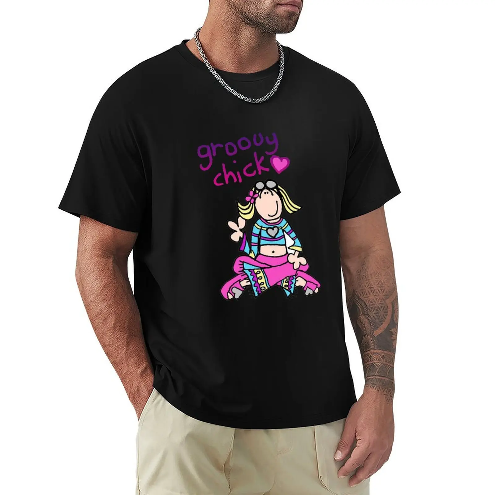

Groovy Chick Girls 2000s Y2K vintage T-Shirt shirts graphic custom shirt Louboutins clothes for men