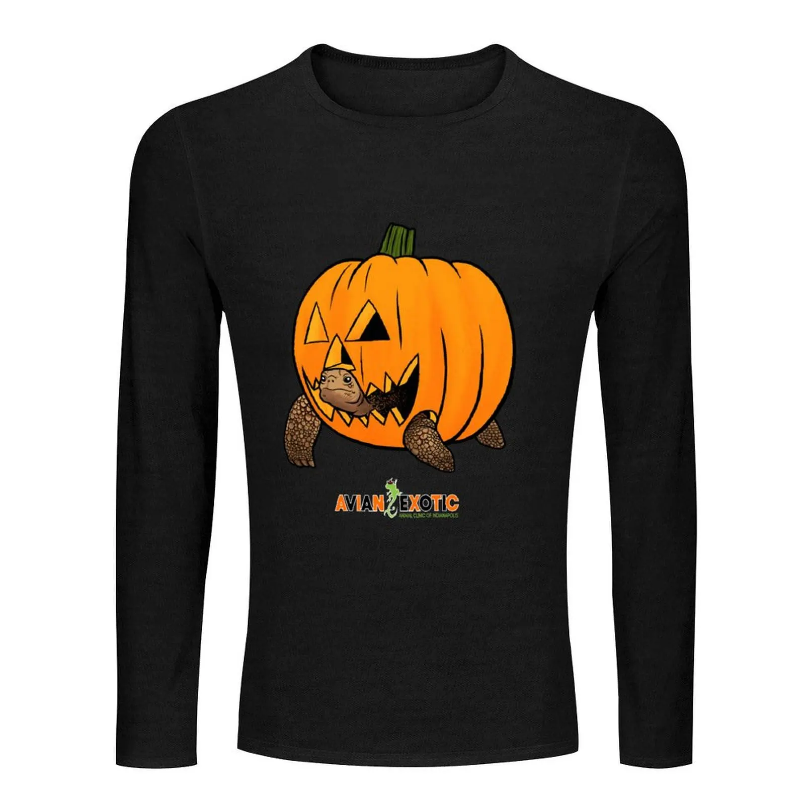 AEAC Tortoise Jack O'Lantern Long T-Shirt oversized t shirts fruit of the loom mens t shirts