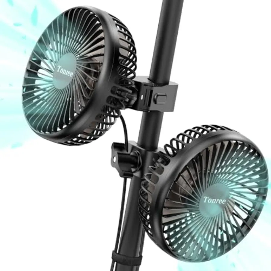 

Grow, 5.5" Greenhouse Clip Fan with Brushless Motor and Non-slip Clamp, Strong Airflow and Low Noise, 360° Tilt, Easy Mount for