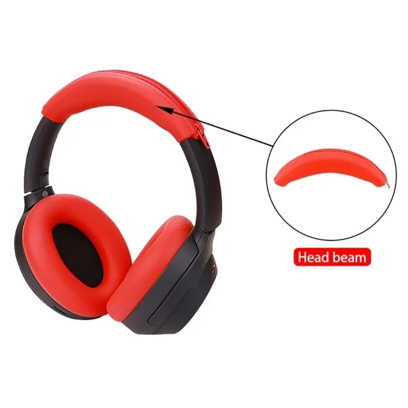 Universal Kopfhörer Stirnband Kopf Strahl Silikon Abdeckung Für Sony WH-1000XM2/3/4 Headset Stirnband Protektoren Mit Zipper Abdeckung